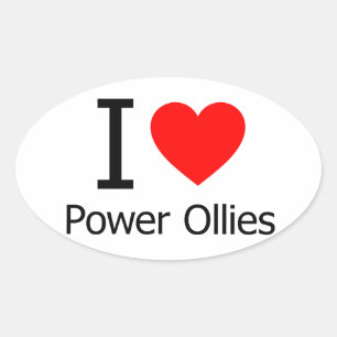 Adesivo Oval Eu amo o poder Ollies