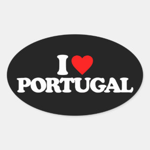 ADESIVO OVAL EU AMO PORTUGAL