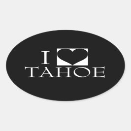 ADESIVO OVAL EU AMO TAHOE GLOSSY BUMPER STICKER