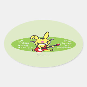 Adesivo Oval Eu sou escrevendo uma canção