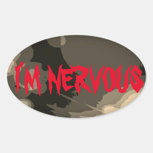 Adesivo Oval Eu sou NERVOSO