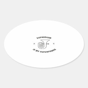Adesivo Oval Eufonio é minha superpotência