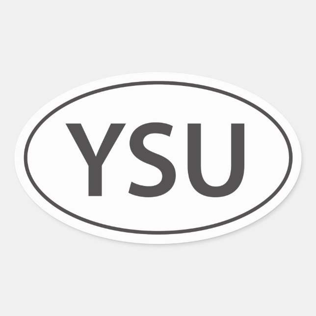 Adesivo Oval Euro-Decal YSU (Frente)