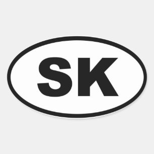 Adesivo Oval Europeu de Slovakia SK