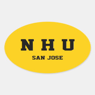 Adesivo Oval EuroSticker da Universidade Nacional Hispânica