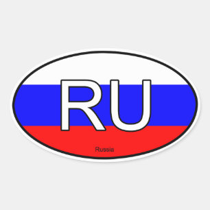 Adesivo Oval EuroSticker Rússia