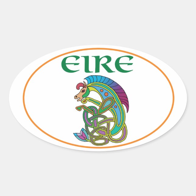 Adesivo Oval Euroval Ireland Car Sticker (Frente)