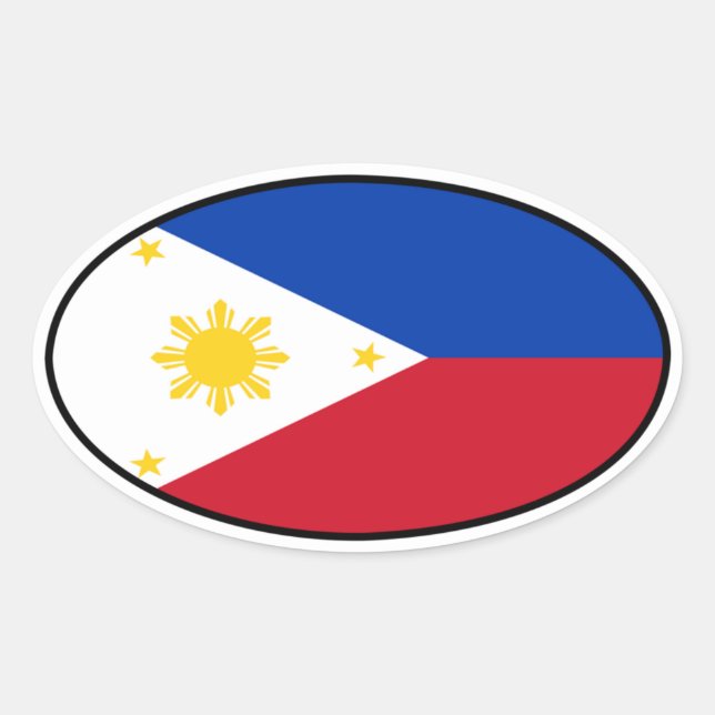 Adesivo Oval Eurovinheta Filipinas (Frente)