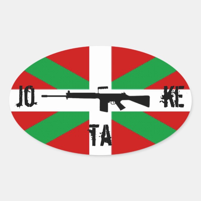 ADESIVO OVAL EUSKAL HERRIA JO TA KE (Frente)