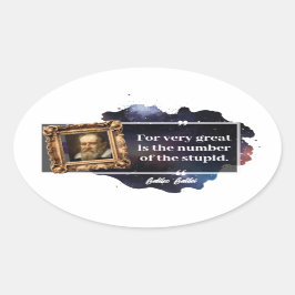 Adesivo Oval Excelente de Galileu Galilei número do estúpido