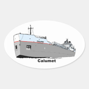 Adesivo Oval Excelente Lagos Freighter Calumet ex Roesch