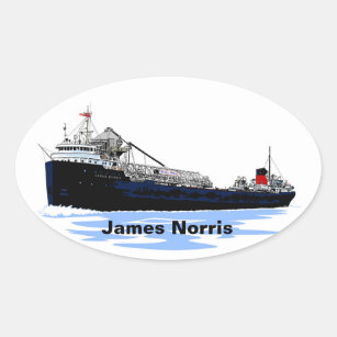Adesivo Oval Excelente Lagos Freighter James Norris