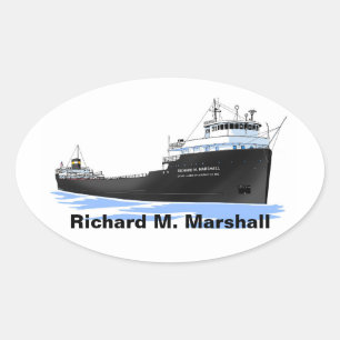 Adesivo Oval Excelente Lagos Freighter Richard M. Marshall