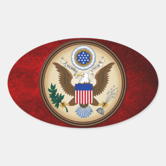 ADESIVO OVAL EXCELENTE SELO DOS ESTADOS UNIDOS