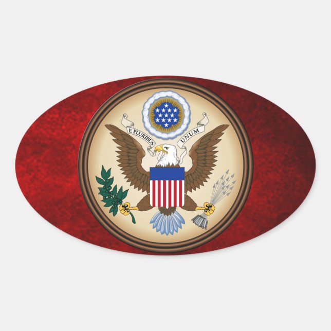 ADESIVO OVAL EXCELENTE SELO DOS ESTADOS UNIDOS (Frente)