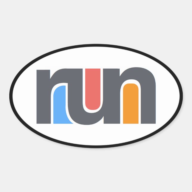 Adesivo Oval Executar Vinheta de Carro Oval (Frente)