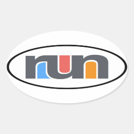 Adesivo Oval Executar Vinheta de Carro Oval