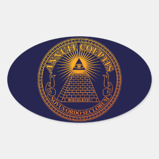 Adesivo Oval Eye of Providence 3