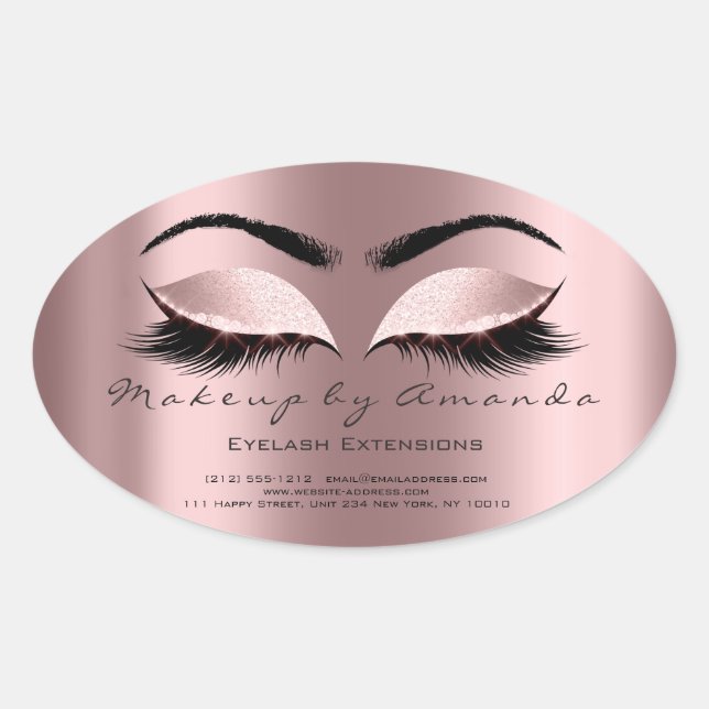 Adesivo Oval Eyelash Extension Round Makeup Artist BeauRosa (Frente)