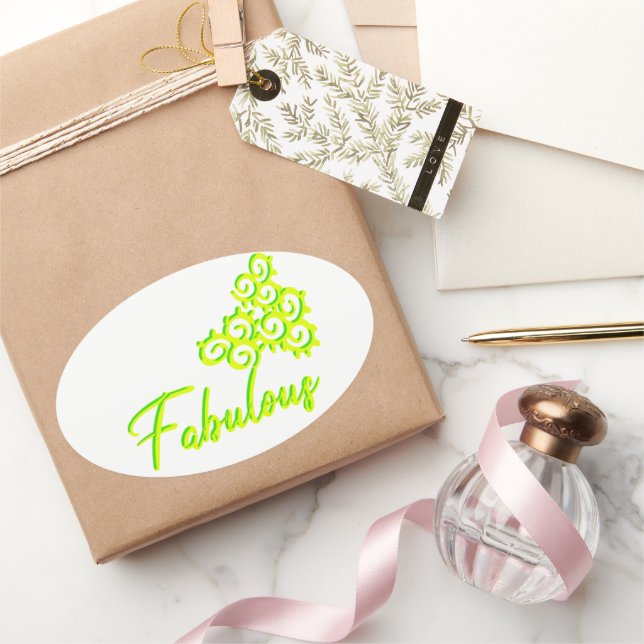 Adesivo Oval Fab Iz, Como Fab Duz (Presentear)