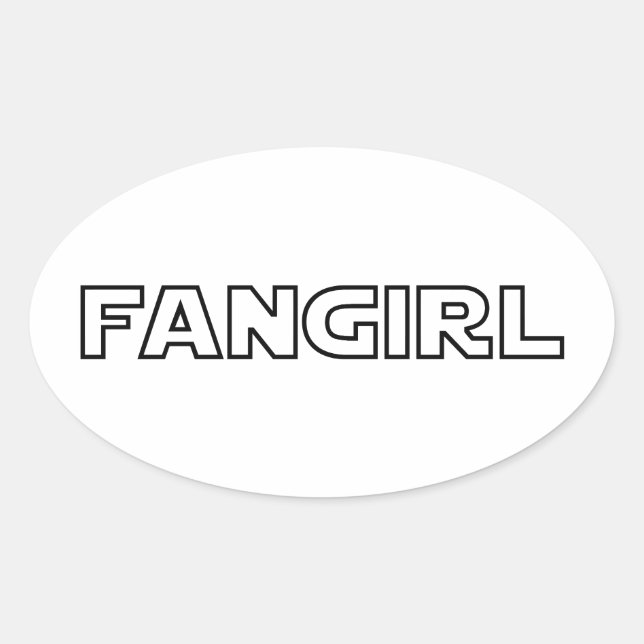 ADESIVO OVAL FANGIRL (Frente)