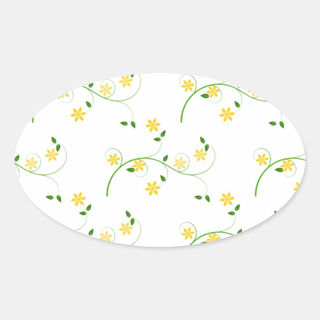 Adesivo Oval Farinhas e flores (Frente)