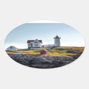 Adesivo Oval Farol do Nubble