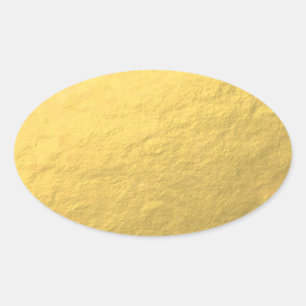 Adesivo Oval Faux Gold Foil Effect (efeito de folha de ouro) im
