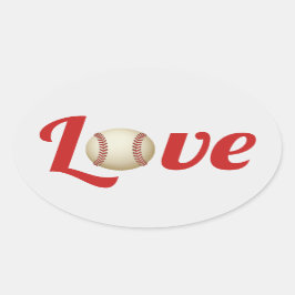 Adesivo Oval Favor de Casamento de Amor com Esporte do Tema Bas