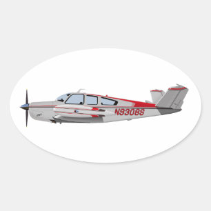 Adesivo Oval Feia V-35 Bonanza 453453