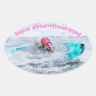 Adesivo Oval Feijões O Surfdog De Beijo