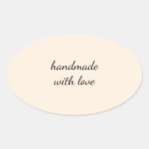 Feito à Mão Com Amor Sticker Minimalista – Arte El
