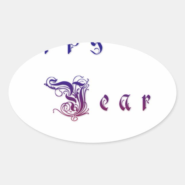 Adesivo Oval Feliz Ano Novo 2015 Hakuna Matata.png (Frente)