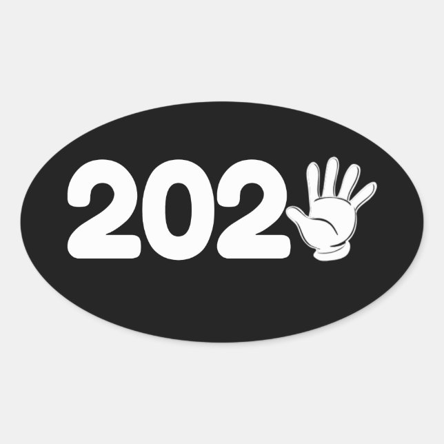 Adesivo Oval Feliz ano novo 2025 - Festa de Ano Novo 2025 (Frente)