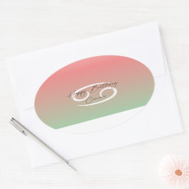 Adesivo Oval Feliz Cancer de aniversário