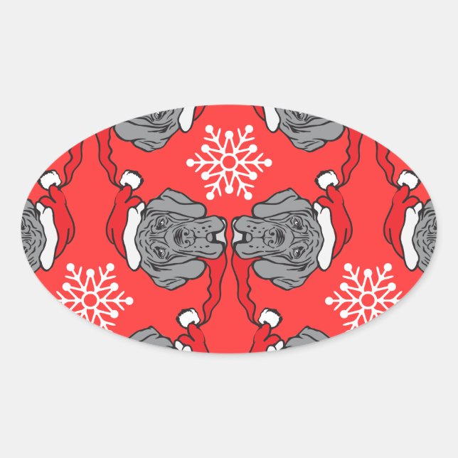 Adesivo Oval Feliz Natal! (Frente)