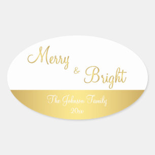 Adesivo Oval Feliz Personalizada E Autocolantes Dourados De Ova