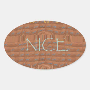 Adesivo Oval Feliz Quênia Red Zebra Hakuna Matata motif De