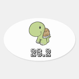 Adesivo Oval Feliz Tartaruga 26.2