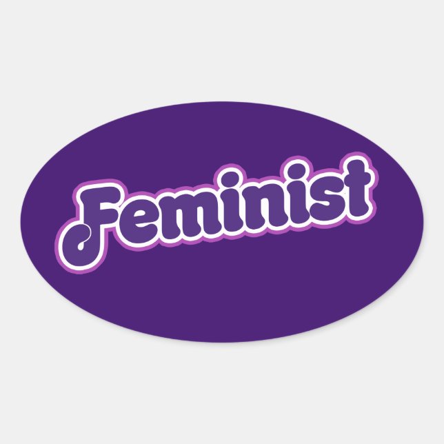 Adesivo Oval Feminista (Frente)