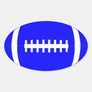 Adesivo Oval Festa Azul Simples/Comício Pep/Futebol Oval Scrap
