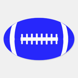 Adesivo Oval Festa Azul Simples/Comício Pep/Futebol Oval Scrapb