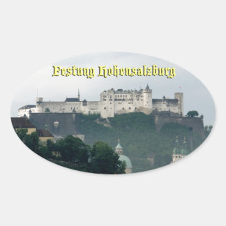 Adesivo Oval Festung Hohensalzburg, Salzburg Áustria