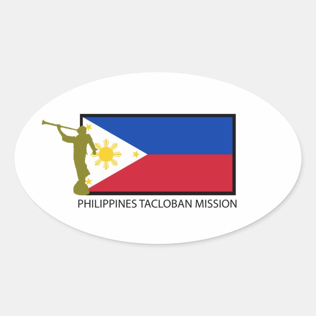 Adesivo Oval FILIPINAS TACLOBAN Mmission LDS CTR (Frente)