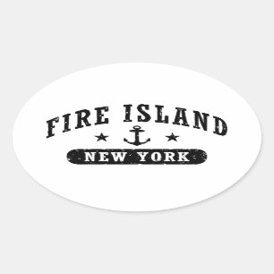 Adesivo Oval Fire Island New York