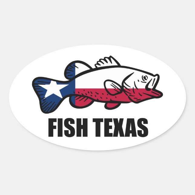 Adesivo Oval Fish Texas (Frente)