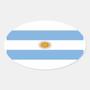 Adesivo Oval Flag do Argentina Sticker (Oval)