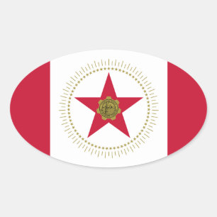 Adesivo Oval Flag of Birmingham, Alabama Oval Sticker