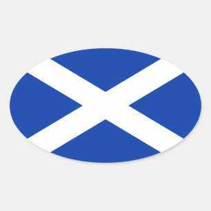 Adesivo Oval Flag of Scotland Saltyre - High Quality Image