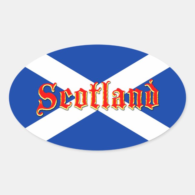 Adesivo Oval Flag of Scotland Saltyre - High Quality Image (Frente)